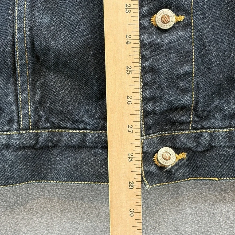 VTG Delf USA Jean Jacket Mens 2XL Denim Oversized Trucker Hip Hop Streetwear Y2K